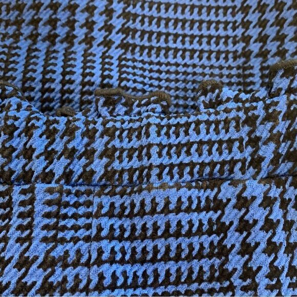 Fashion Nova Double Check Ruffle Pants Black/Blue Size Large - Picture 9 of 11